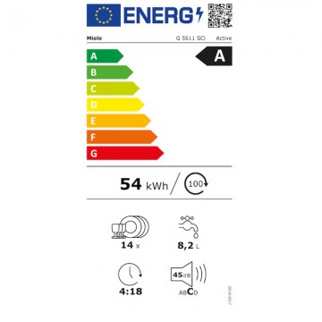 Miele Εντοιχιζόμενο Πλυντήριο Πιάτων για 14 Σερβίτσια ComfortClose Π60xY81εκ. G 5611 SCi Active Miele Εντοιχιζόμενο Πλυντήριο Πιάτων για 14 Σερβίτσια ComfortClose Π60xY81εκ. G 5611 SCi Active